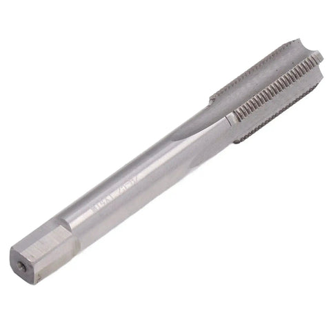 Real Deal Spark Plug Thread Repair Kit With M12 X 1.25 Inserts And M14 X 1.25 Tap metal tool, close-up view of tap component.