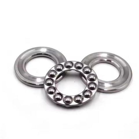 Thrust ball bearing set: two chrome steel races with one 15x28x9 mm ABEC3 bearing
