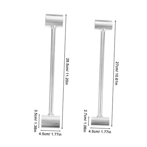 Adjustable Door Hinge Repair Tool Set Two Piece for Pro Grade Precision Hinge Adjustment and Gap Alignment Perfect Door Fit on Residential and Commercial Doors Heavy Duty Hinge Wrench for Easy Realignment showing two wrenches with size dimensions