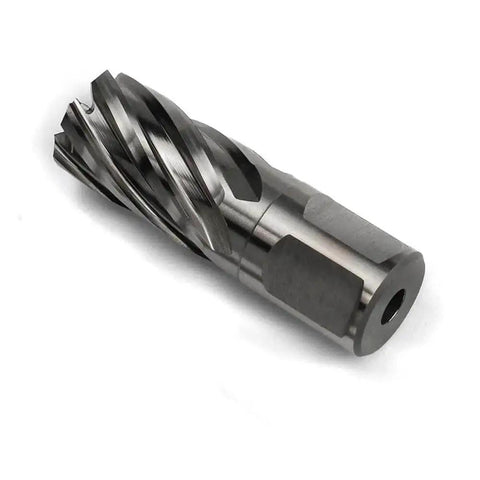 Heavy Duty Three Quarter Inch Annular Cutter For Magnetic Drill Press With Weldon Shank And Pilot Pin 1 Inch Cutting Depth Two Flat