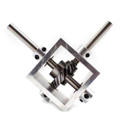Right Angle Worm Gearbox 1 to 2 Turbine Transmission Reducer with 6mm Shaft, 90 Degree Drive, Aluminum Alloy Housing and 42CrMo Steel