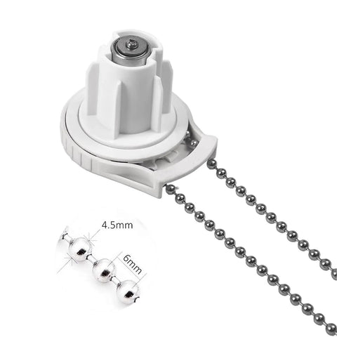 10 Beaded Ball Chain 4.5mm 16.4 Feet Spool With 8 Connector Clasps for roller shade chains with connector close-up