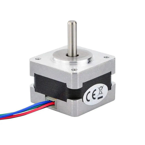 Front view of Beefy NEMA 14 Stepper Motor with 1.8 degree step angle, 12V, 0.4A, 14 Ncm torque, 35x35x26mm for CNC and robotics.
