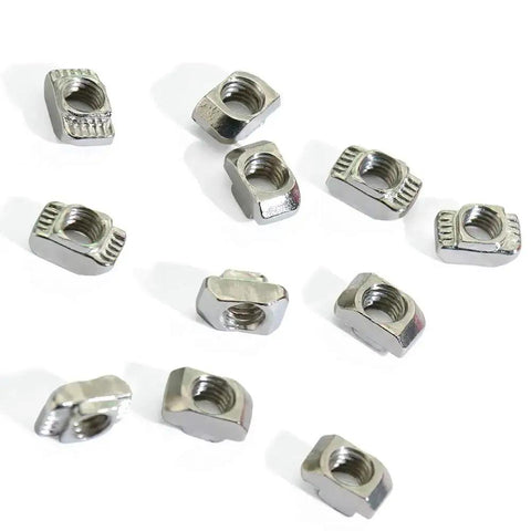 Set of 10 T nuts for 2 Hole Black 90 Degree Inside Corner Bracket Kit for 2020 Aluminum Extrusion 20x20 Profile with 6mm Slot