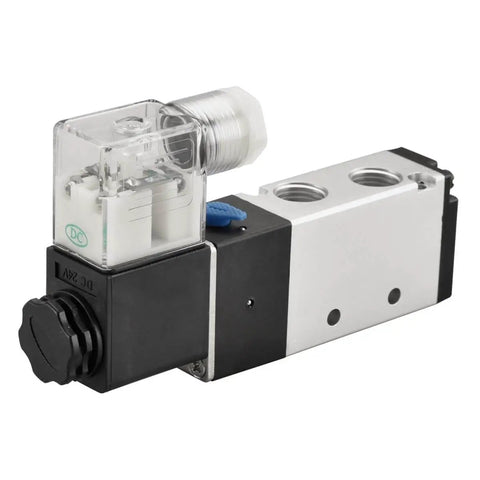 Beefy Electrical Pneumatic Solenoid Valve 5 Way 2 Position Internally Piloted 24VDC 4.8W Port Size Quarter Inch