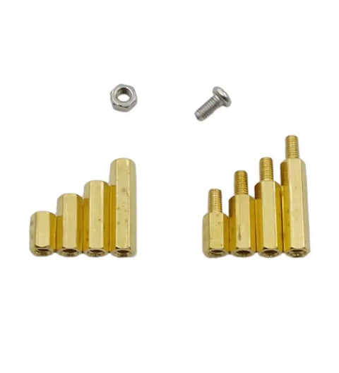 M3 Brass Hex Spacer Standoff Kit With Male And Female Nuts And Screws 200 Piece Assortment In Plastic Box Includes 4.7mm Hex 6mm Male Length 8