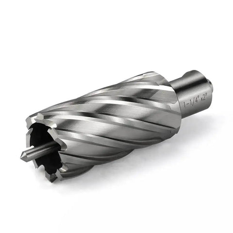 Front view of Annular Cutter Kit for Magnetic Drill Press With Weldon Shank 3/4 Inch, Cutting Diameter 1-1/4 Inch, HSS Slugger Bits