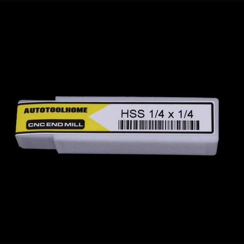 Pro Grade One Quarter Inch HSS Four Flute End Mills For Wood Aluminum And Steel Pack Of Two CNC Milling Bits packaging