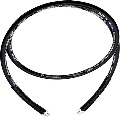 Heroson Hydraulics high-pressure hose assembly, black 1/4 in ID, 6.6 ft with 3/8 in NPT ends