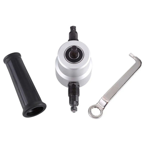 Heavy Duty Sheet Metal Nibbler Cutter With Double Head Design Pro Grade Drill Powered Nibbler Tool Kit components view