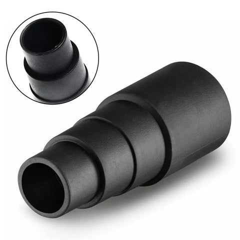 Side view of black rubber vacuum reducer sleeve adapter with stepped bore