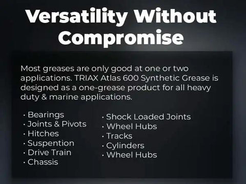 Atlas 600 Grease Full Synthetic Ultra Heavy Duty Lubricant For Low Temp Marine Use description list of applications
