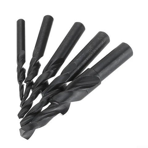 Set of Dual Function HSS Cobalt Two Stage Step Drill Bits For Metal With 90 And 180 Degree Second Stage Profiles on white background.
