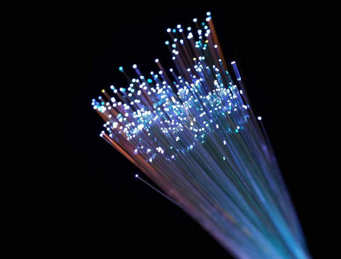 Fiber optic light cables bundle, 100 pieces Ø0.75mm PMMA strands, 6.5 ft, multicolor glow for sky/star ceiling