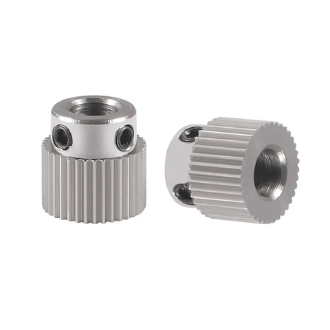 Stainless Steel Extruder Drive Gear Set 36 Teeth, Beefed Up 3D Printer Replacement Parts For Ender 3 Series And CR10 Line, close-up view