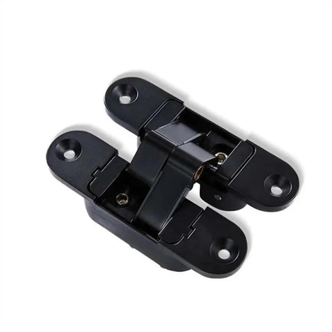 2Pcs Three Dimensional Invisible Door Hinges For Wooden Doors Black Hidden Hinges 180 Degree Swing Inside And Outside Left Hand