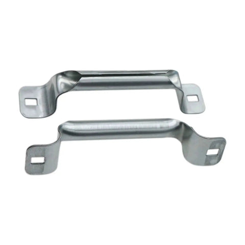 Heavy Duty Garage Door Pull Handles 2 Pack Replacement For Bottom Lift, Suitable For Sliding Barn Shed Doors, Solid Steel With Galvanized Finish, Silver
