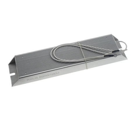 RXLG 500W aluminum-cased high-power servo braking resistor with ribbed heat sink and two lead wires