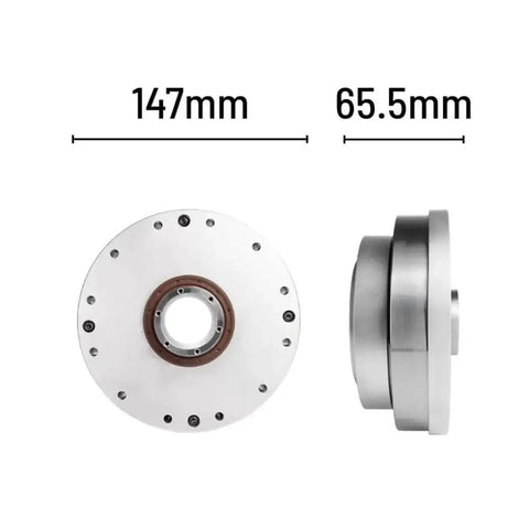 Harmonic Drive Strain Wave Gear Reducer HS32II front and side view showing dimensions 147mm by 65.5mm