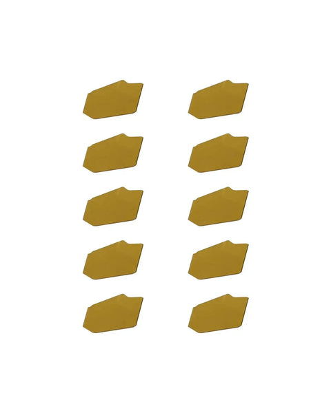 GTN-3 SP300 Grooving Carbide Inserts 10 Piece for CNC Lathe SPB326 332, CVD yellow coating, smooth finish and wear resistance