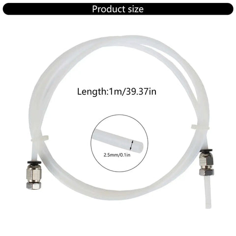 Filament Dryer Box Tubing Set for 3D Printers With Secure Quick Connects And Sealing Caps, 2.5mm ID, 100cm length.