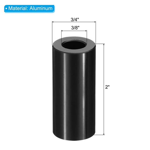 Rugged Aluminum Spacers Kit Five Pack M10 Three Quarter Inch OD X Two Inch Length Standoff For Three Eighths Inch Or M10 Bolts Corrosion Resistant