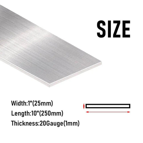 304 Stainless Steel Flat Bar 20 Gauge 1 Inch By 10 Inch One Piece With Brushed Finish pro grade for industrial use.