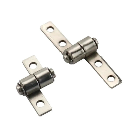 Two stainless steel 360-degree torque axis hinges with mounting plates for doors/cabinets