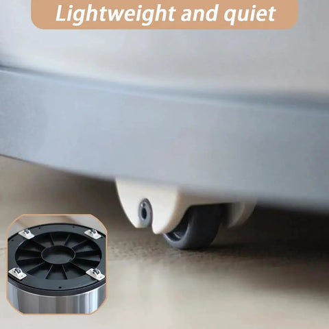 12 Pcs Self Adhesive Caster Wheels Low-Profile Rollers With Unbreakable ABS Construction shown under furniture for silent gliding