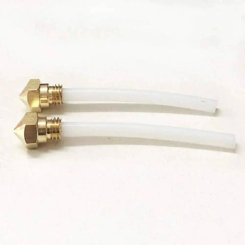 Two Pack MK10 M7 Extruder Nozzles 0.4mm with Two PTFE Tubes 71mm Long for 1.75mm Filament 3D Printers