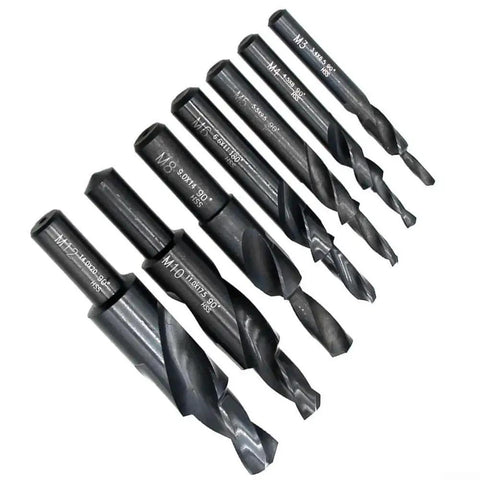 All In One Spiral Step Drill Bit Set For Metal Drilling And Chamfering HSS Counterbore Step Bits With 90 Degree And 180 Degree Stages