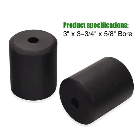 Deck Wheel Roller Caster Kit With Two 67240 And Two 30240-0 Rollers For Lawn Mowers Compatible With 3360 3372 LX2000 RT2760 LX2400 Includes 3 By 3 3/4 By 5/8 Bore And 2 1/2 By 7 1/2 By 5/8 Bore, black cylindrical rollers 3 x 3-3/4 x 5/8 bore