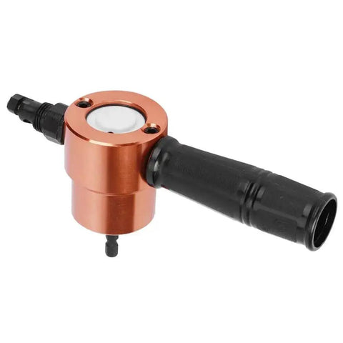 Double Headed Metal Nibbler Drill Attachment with ergonomic grip for sheet metal and roofing cuts, compatible with 20V electric shears.