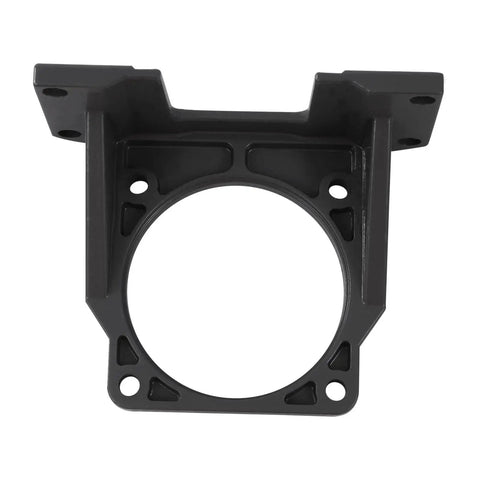 Heavy Duty Aluminum Motor Mounting Bracket For 180W To 370W AC Gear Reducers With A Four Hole Base Durable Lightweight Stand Corrosion Resistant Construction Easy Install For Industrial Machines And Do It Yourself Projects front view.