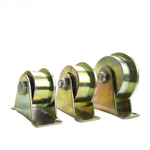 4 Pack T Type Sliding Gate Rollers With T Groove Wheel Track Rail For Sliding Gates And Industrial Machines Heavy Duty Carbon Steel Wear Resistant Casters Provide Stable Smooth Operation And Long Lasting Durability