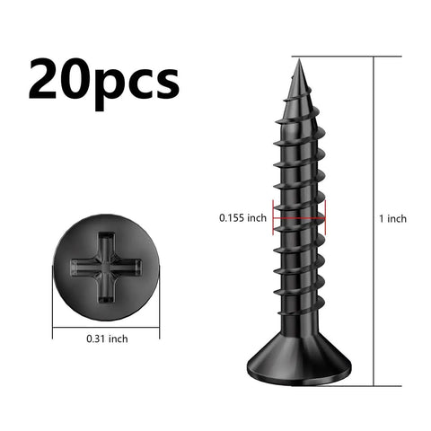 Black self drilling drywall anchor 20pcs from Self Drilling Drywall Anchors Assortment Kit For Concrete And Sheetrock 182 Pcs Heavy Duty