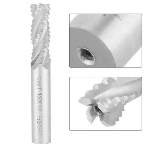 Roughing End Mill Set For Metalworking, 7 Pieces, HSS CNC Milling Cutter With 4 Flutes, End Mill Router Bit Chipbreaker Tool