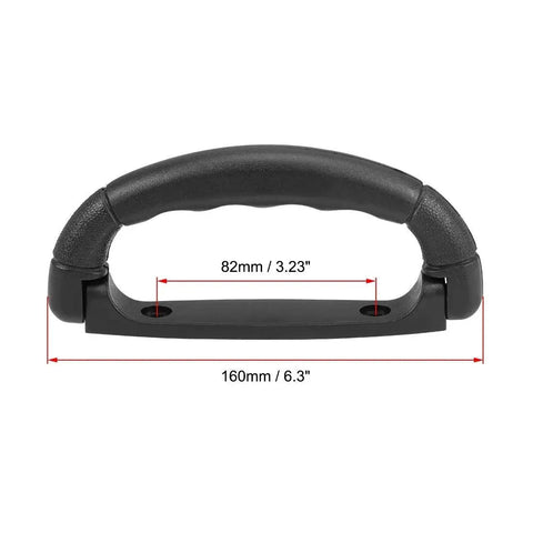 Plastic Luggage Handle Pull For Suitcase 6.3 Inch Length 160mm Total 119mm Handle 82mm Hole Distance 5mm Hole Diameter Wear Resistant