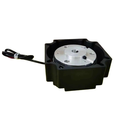 Nema 23 Stepper Motor Permanent Magnet Power Off Brake 57x57mm Square Frame 8mm Shaft in black housing with wiring