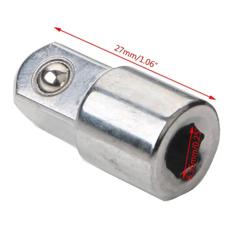 KobeIeen 3/8in socket sleeve adapter with hex connector; double-ended square drive for electric wrench extension.