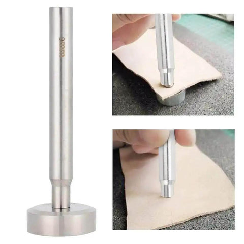 9mm Double Sided Rivet Punch For Leather Craft Dope Stainless Steel Round Hole Punch Die Tool with Comfortable Grip