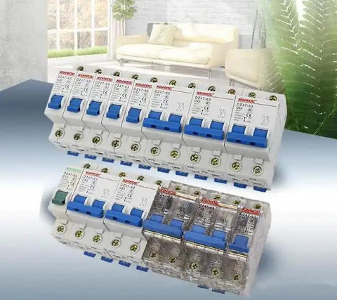 1A Miniature Circuit Breaker For Low Voltage Systems, 230 to 400V, 1 Pole Din Rail Mount DZ47-63 C1, 4000A Breaking Capacity