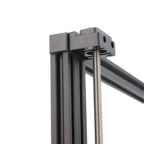Two Pack Preassembled Adjustable Z Axis Leadscrew Top Mount Bearing Holder for Ender 3 Series and CR10 3D Printers installed on frame.