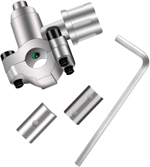BPV-31 bullet piercing valve kit, 4-piece, silver metal body with fittings and Allen wrench for HVAC refrigerant lines.