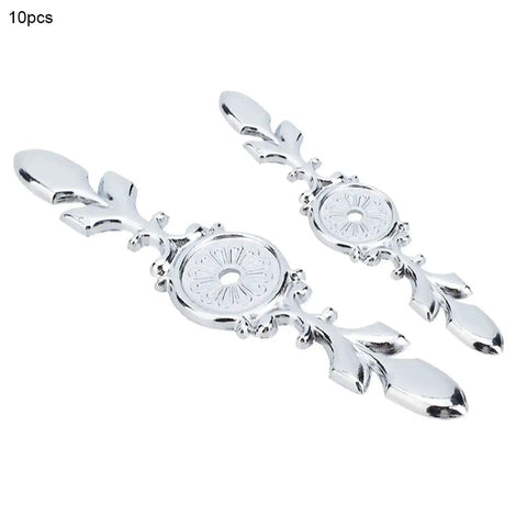 Vintage Zinc Alloy Cabinet Knob With Back Plate 10 Piece Set For Totally Retro Single Hole Door Handle Silver 118mm Durable Hardware
