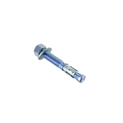 Wedge Anchors 1/2 Inch Diameter 3-3/4 Inch Length Zinc Plated Concrete Anchors Coarse Thread Rust Resistant For Dry Interior Environments