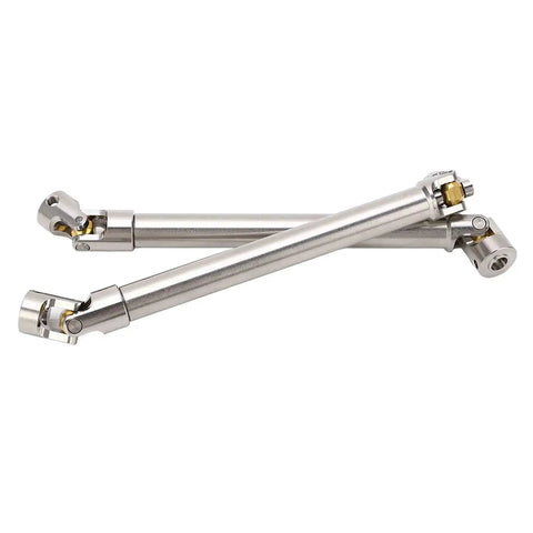 Beefy Stainless Steel M4 Drive Shaft Set For 1 To 10 RC Crawlers Universal Cross Knot With Brass Ball High Torque Spline Design Fits Axial SCX10 II