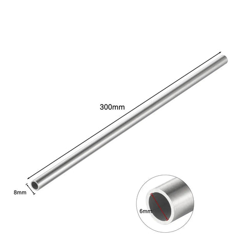 Five Piece 304 Stainless Steel Round Capillary Tubes Set With 8mm Outer Diameter And 6mm Inner Diameter 30cm Long Pro Grade Build