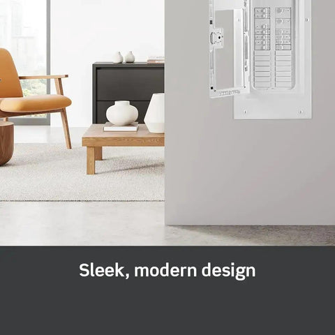 25 Amp 2 Pole Plug On Standard Branch Circuit Breaker Thermal Magnetic 120 240 VAC White LB225T installed in wall panel
