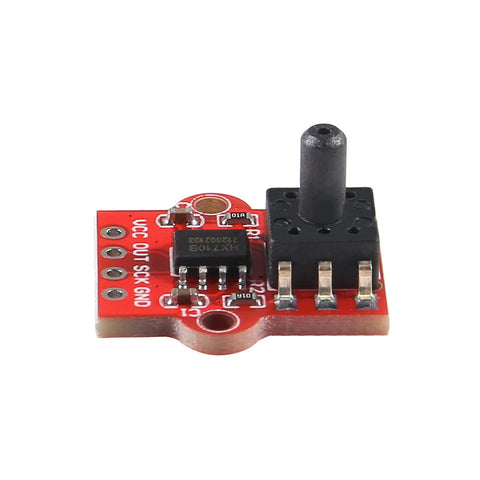 AITRIP air pressure sensor module, red PCB with 4-pin header, 3.3–5V, 0–40KPa for Arduino